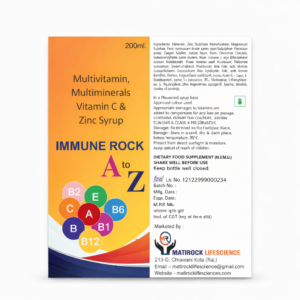 Immune Rock A to Z Syrup | Multivitamin, Multiminerals, Vitamin C & Zinc Syrup