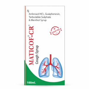 Maticof-CR Syrup | Ambroxol, Guaiphenesin, Terbutaline & Menthol