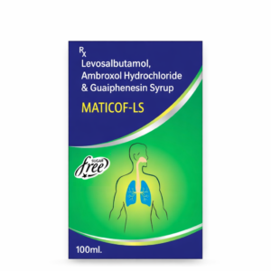 Maticof-LS Syrup | Levosalbutamol, Ambroxol & Guaiphenesin