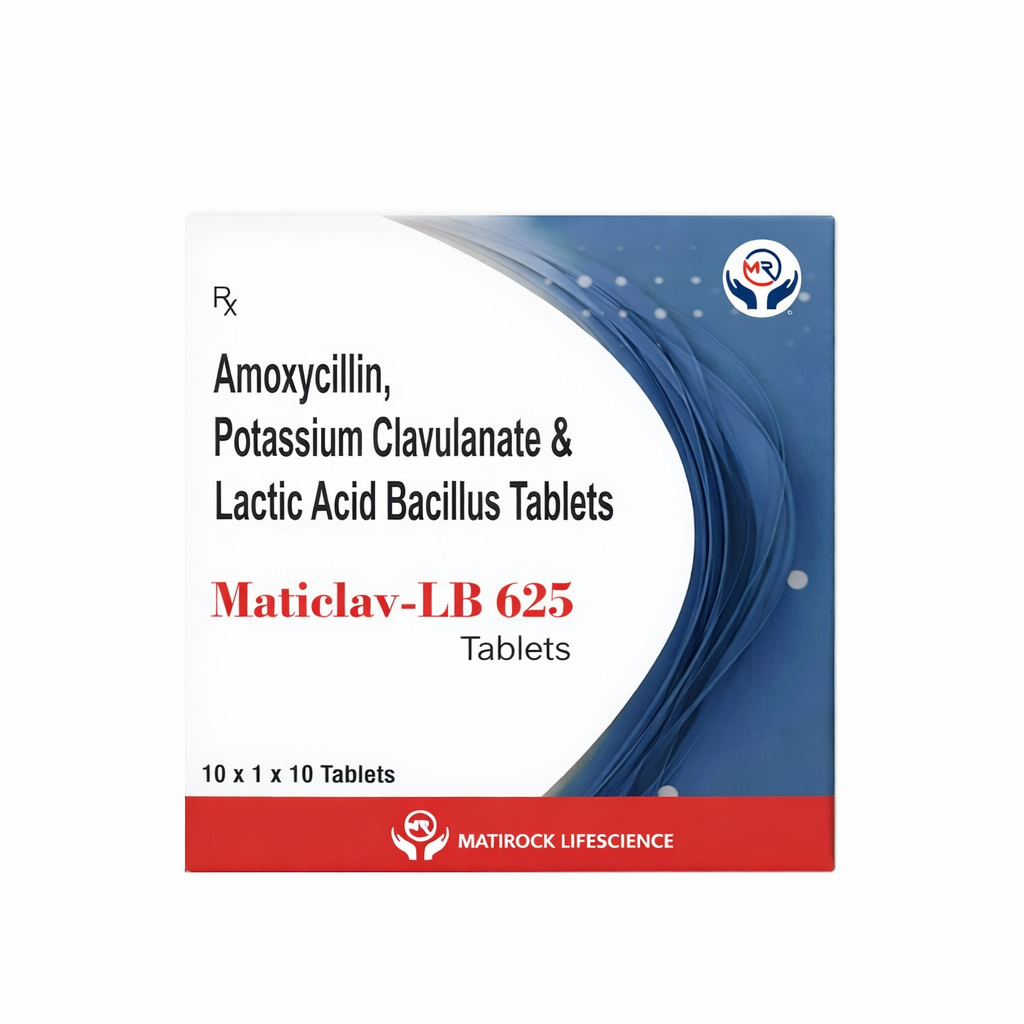 Maticlav-LB 625 Tablets | Amoxycillin, Clavulanic Acid & Lactobacillus
